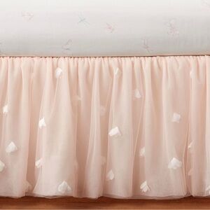 Pottery Barn Kids Monique Lhuillier Blush Pink Ethereal Twin Bed Skirt